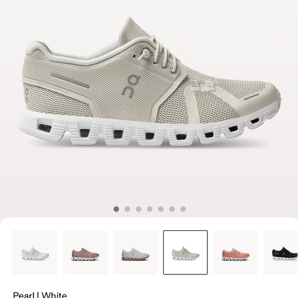 On Cloud 5 size 6.5 worn a few times 
Color Pearl and white 
$75.00 - Picture 3 of 3